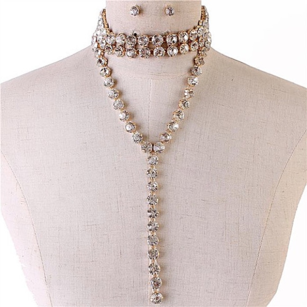 Luxe choker and earring set